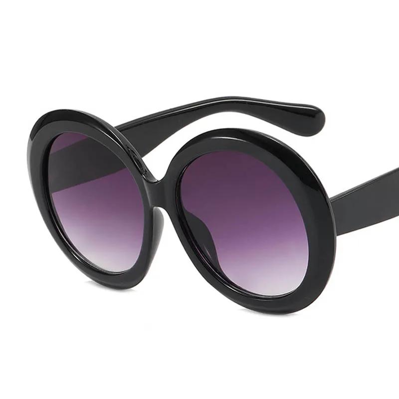 Unisex Big Round Sunglasses Women New Fashion Retro Oversized Sun Glasses Vintage Gradient Black Shades Luxury Eyewear