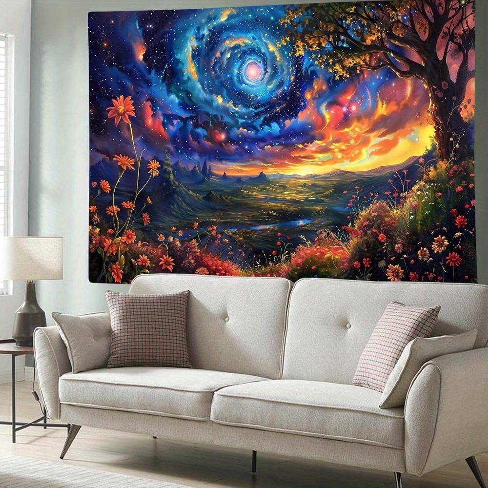 Enchanted Galaxy Tapestry: Vibrant, Dreamy, and Stunningly Beautiful Wall Art for a Magical Decor Statement