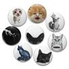 32/44/58mm Fun Cartoon Hand Drawn Cats Badge Half Faced Cat Pins Tinplate Brooches Breastpin for Backpack Clothes Handmade Gift Accessory