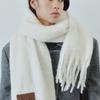 Ihr WOOL MIXED BOLD MUFFLER / WHITE