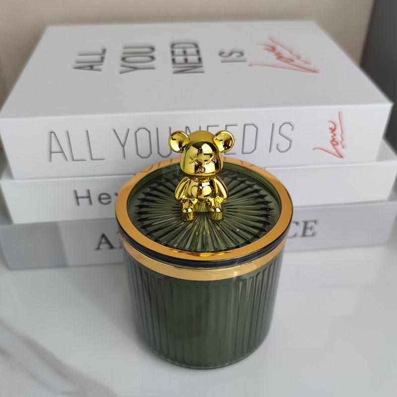 Милый медведь держатель ватного диска ватный тампон коробка для хранения косметики ювелирные изделия ванная комната Qtip контейнер для макияжа губная помада органайзер коробка