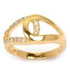 Gold Plated Ring 'Sissi' Golden White - 10 Mm