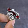 Garnet Gemstone Handmade 925 Sterling Silver Gift Jewelry Ring Size 9 K3i27