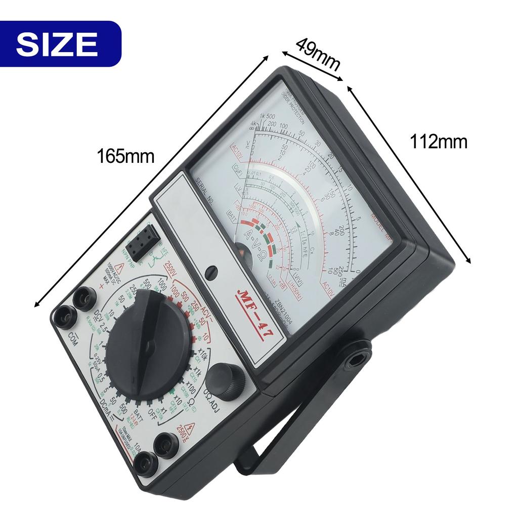 Analog Multimeter Voltmeter Ammeter Ohmmeter Battery Tester Suitable for Various Applications Easy To Understand Readings