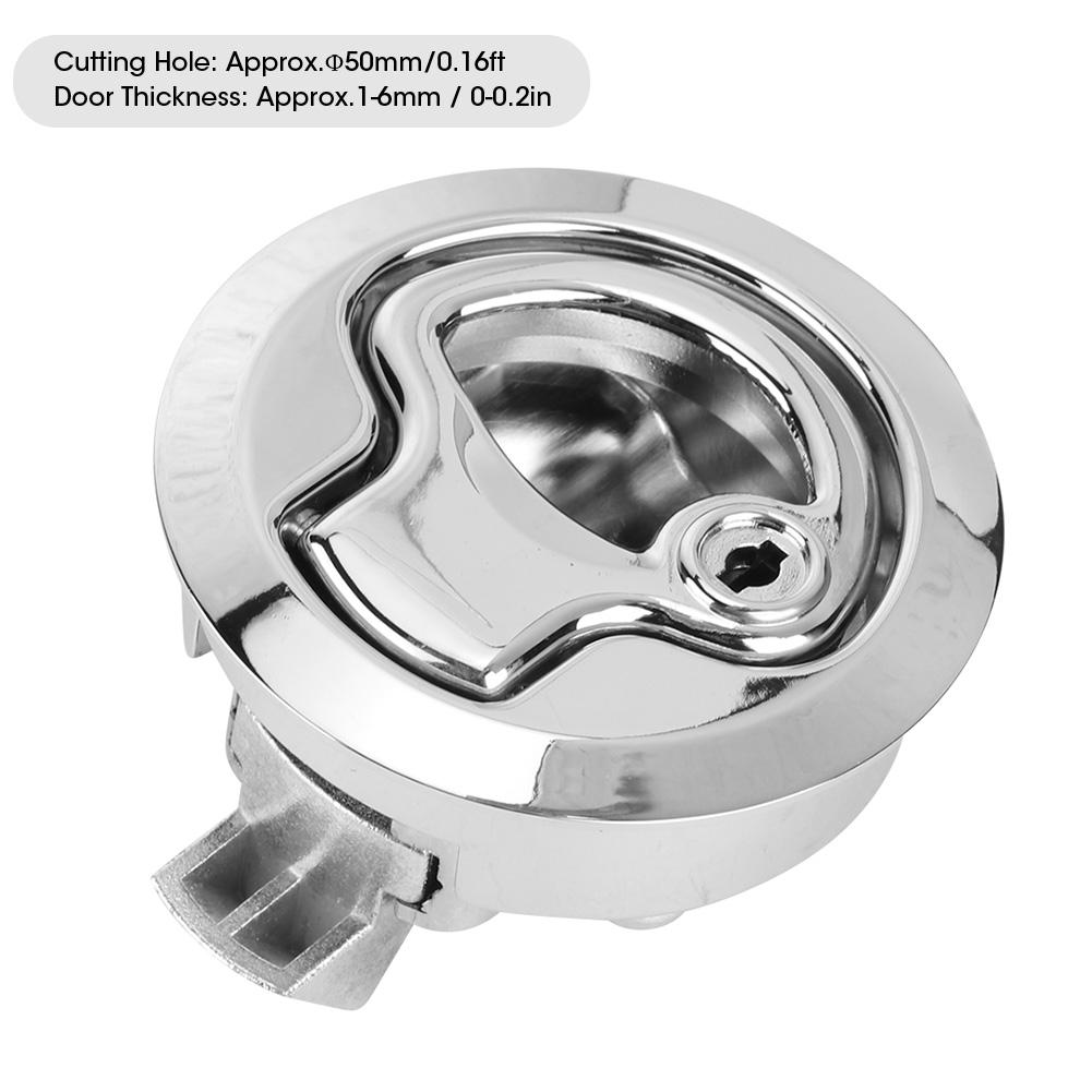 Zinc Alloy Car Hatch Round Pull Door Lock Refitting for RV Cabinet Bathroom Door