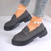 Large Size Sponge Cake Thick-soled Feet Casual Single Shoes Solid Color Fashion Lazy Shoes Spring and Autumn