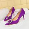Fashionable Banquet Women's Shoes Shallow Mouthed Pointed Water Diamond Buckle High Heels