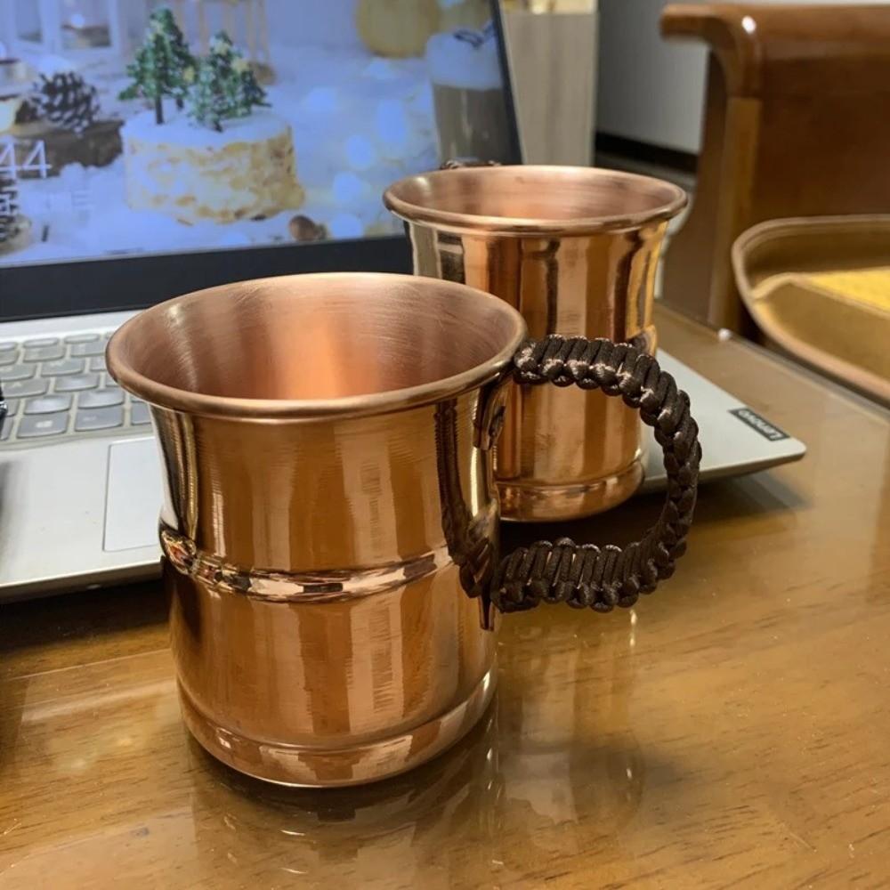Weave Handle Moscow Water Mule Thickened Design Copper Beer Mug Copper Milk Mug Breakfast Drink