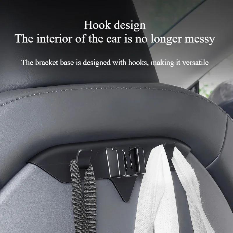 Car Back Seat Headrest Mount Holder For Tesla Model 3/Y/S/3+ 360 Rotation Tablet PC Auto Model3 Highland 2024 Phone Holder Stand