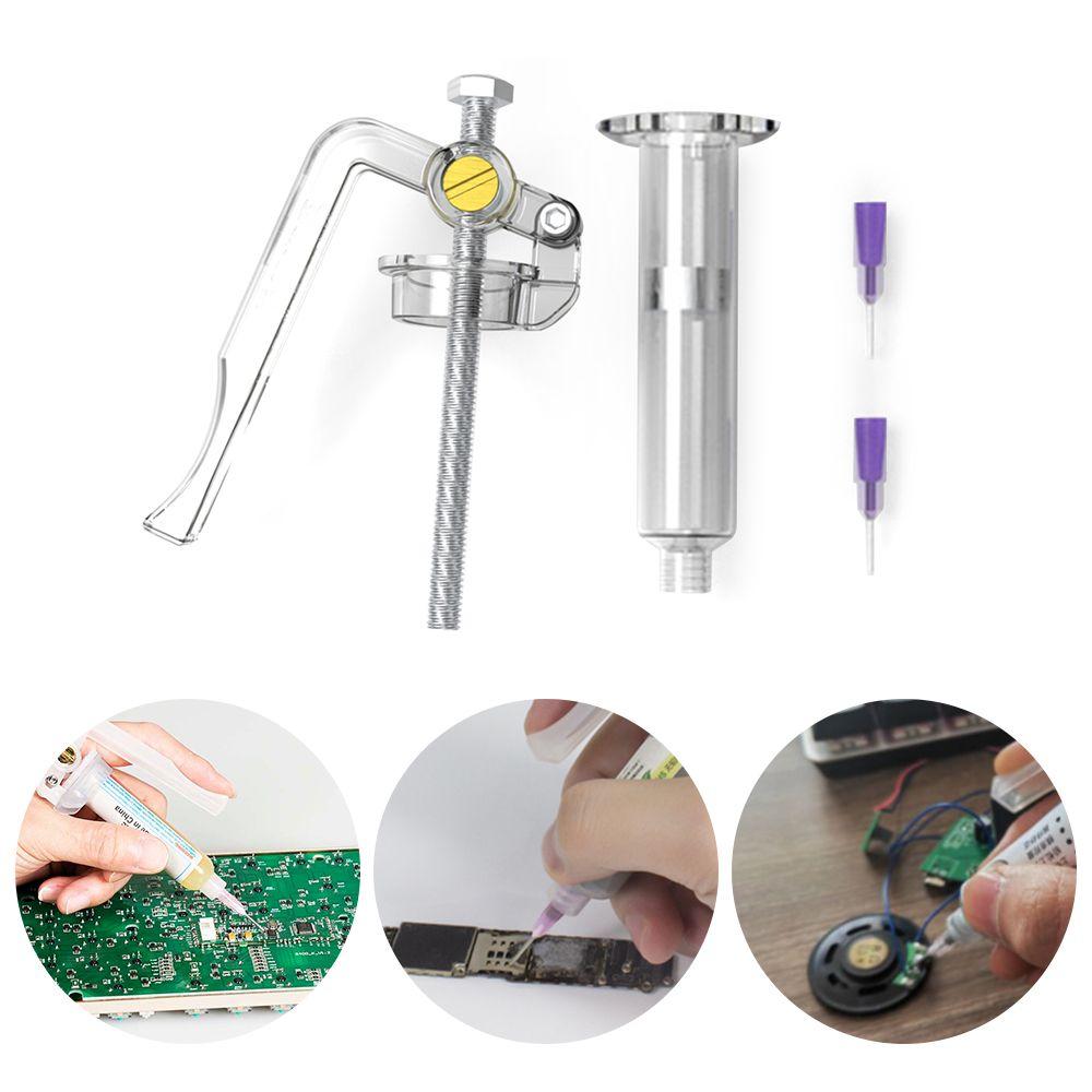 Portable Alloy Steel Tube Piston Welding Accessories Plunger Dispenser Propulsion Tool Solder Paste Booster Manual Syringe