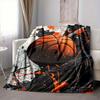 1pc Basketball Art Blanket, Lightweight Flannel Throw Blanket for Sofa, Bed, Travel, Camping, Living Room, Office, Couch048