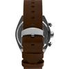 Timex Men's Legacy Tom 42mm Watch - Black Strap, Black Dial, Stainless Steel Case, Brown/Silver Tone/Stainless Steel. Modern Design