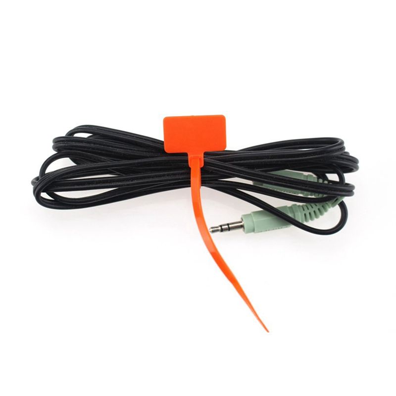 750 Pcs 7Colors Nylon Cable Marker Ties Self-Locking Cord Write On Ethernet Wire Zip Mark Tags Nylon Power Marking Label-B61B