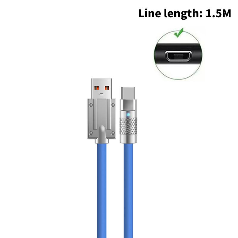 Usb C Auto Cable 120W Type C Charger Usb Charging Cable Fast Charge Fast Charging Type C Charger Cable For Mobile Phone Car