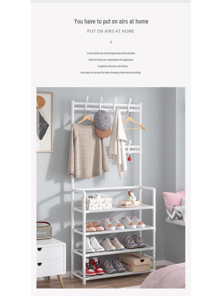 Компактная многоуровневая полка для обуви и головных уборов для установки в дверном проеме — экономичное решение для хранения