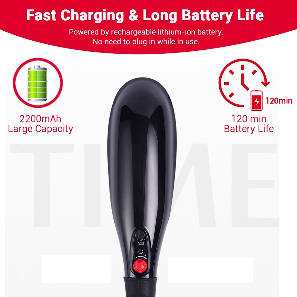 Перезаряжаемый ручной глубокий массажер для мышц шеи, беспроводной электрический массажер для тела с портивным дизайном, глубокотканный массажер для спины