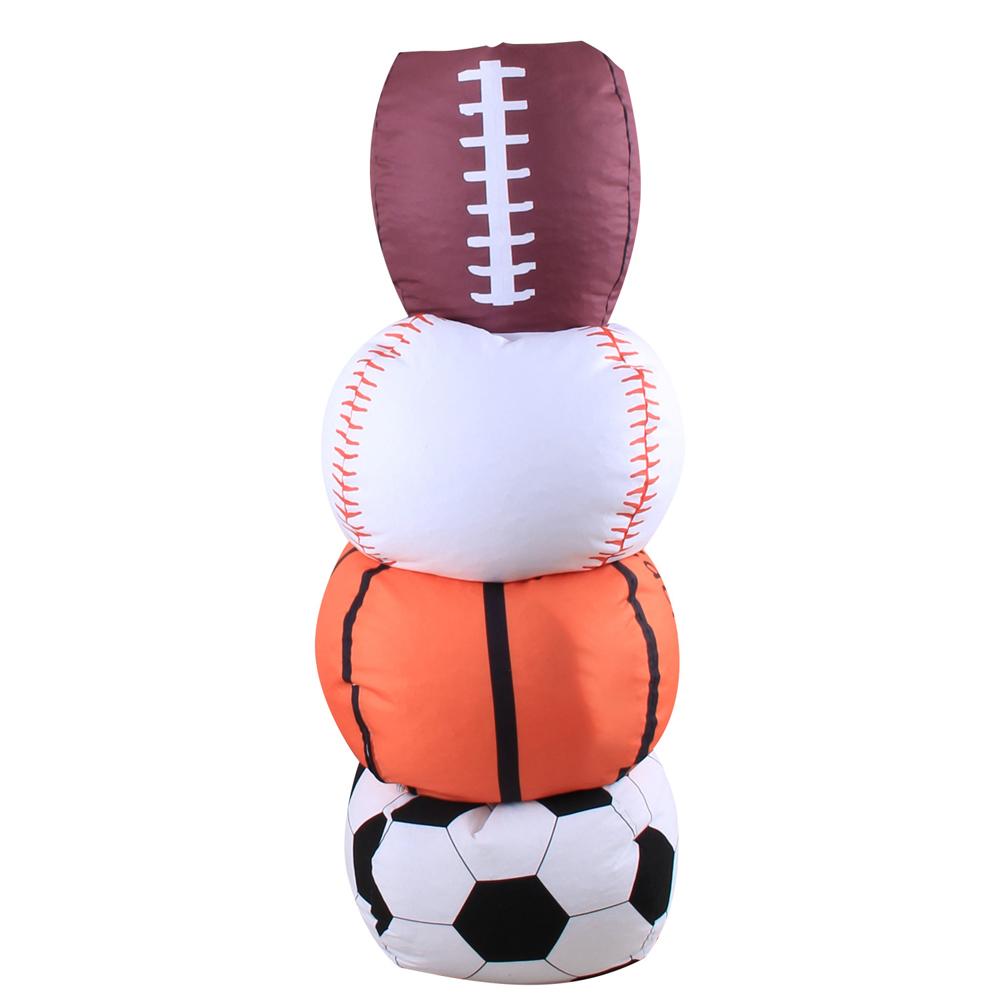 Storage Bean Bag Chair 18 Inch Beanbag Cover with Zipper for Kids Plush Toys Game Play