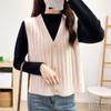 Vest Knit Sweater Female 2023 Spring Autumn Winter Wool Cardigan Sweater Women Loose Solid Sleeveless Sweater Vest Female Top