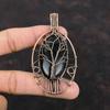 Tree Of Life Silver Sheen Obsidian Pendant Copper Wire Wrapped Pendant Handmade Wire Wrap Jewelry Gemstone Pendant Copper Jewelry For Gift