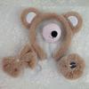 Bear Costume Set Ears Tail Bowtie Nose Tutu Glove Animal Fancy Costume Kit Accessories for Kids Halloween Cosplays Props