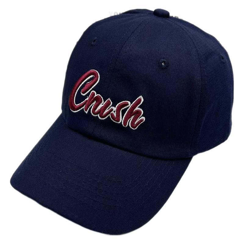 Retro three-dimensional embroidery letter baseball hat men's and women's curved brim soft top casual versatile sunscreen sunshade cap tide