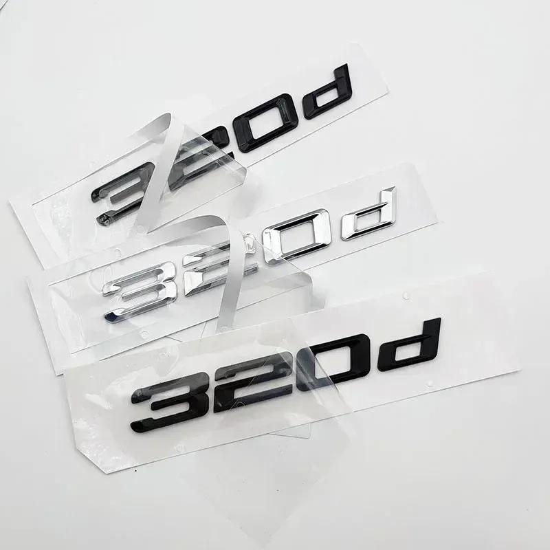 3D ABS Хром Матовый Черный 320d Эмблема Автомобиль Задняя Крышка Багажника Буквы Наклейка Для BMW 320d E46 E90 E92 F30 F31 G20 Автоаксессуары