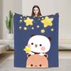Bubu and Dudu Series Blanket  Warm Soft Novelty Plush Throw Blanket For Living Room Picnic Flannel Bedspread Bed Cover