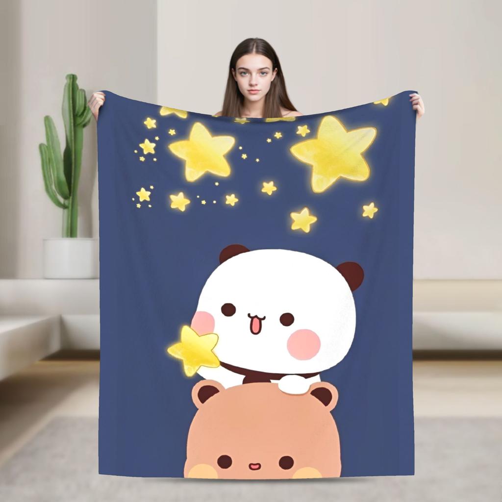 Bubu and Dudu Series Blanket Warm Soft Novelty Plush Throw Blanket For Living Room Picnic Flannel Bedspread Bed Cover