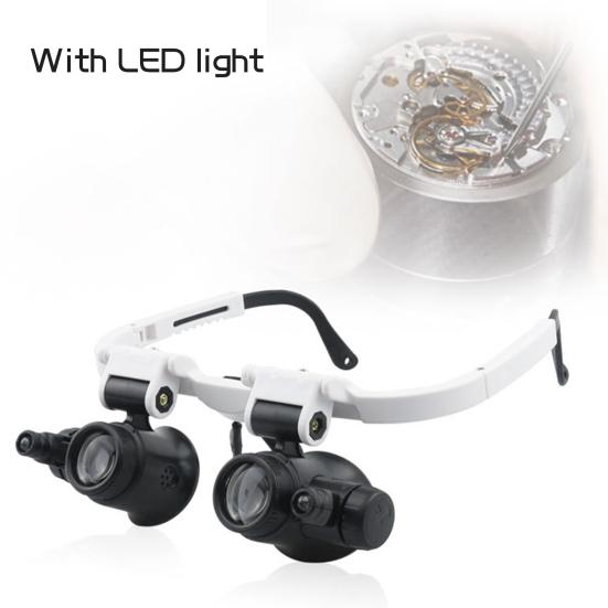 Лупа со светодиодной подсветкой, улучшенная видимость, складная конструкция, лупа для ремонта часов