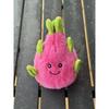 Cute Dragon Fruit Plush Pendant With Chain For Bag Decor And Gifts