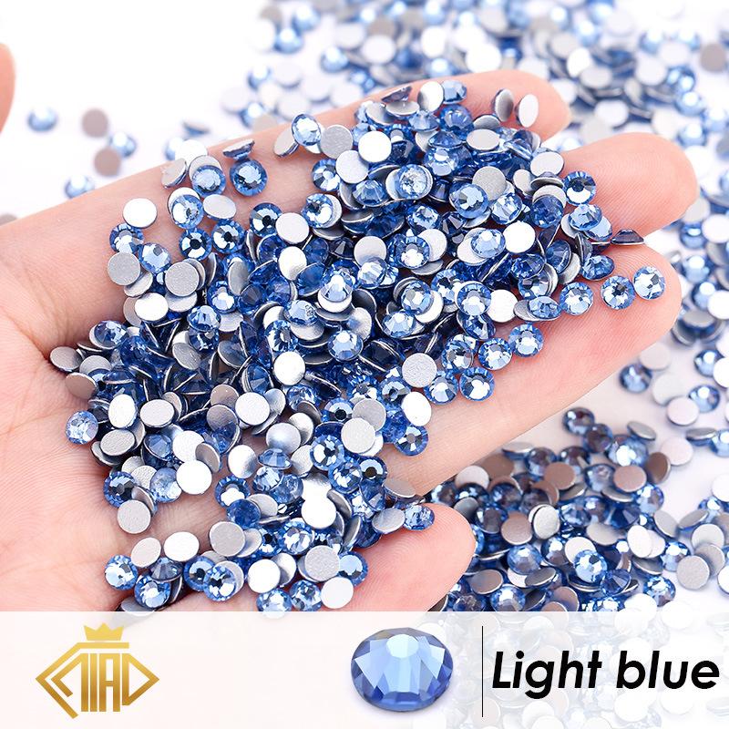Glass Flat Bottom Drill 1440 Nail Drill Electroplated Rhinestone Diy Accessories Nail Drill Jewelry Accessories Sticker Drill