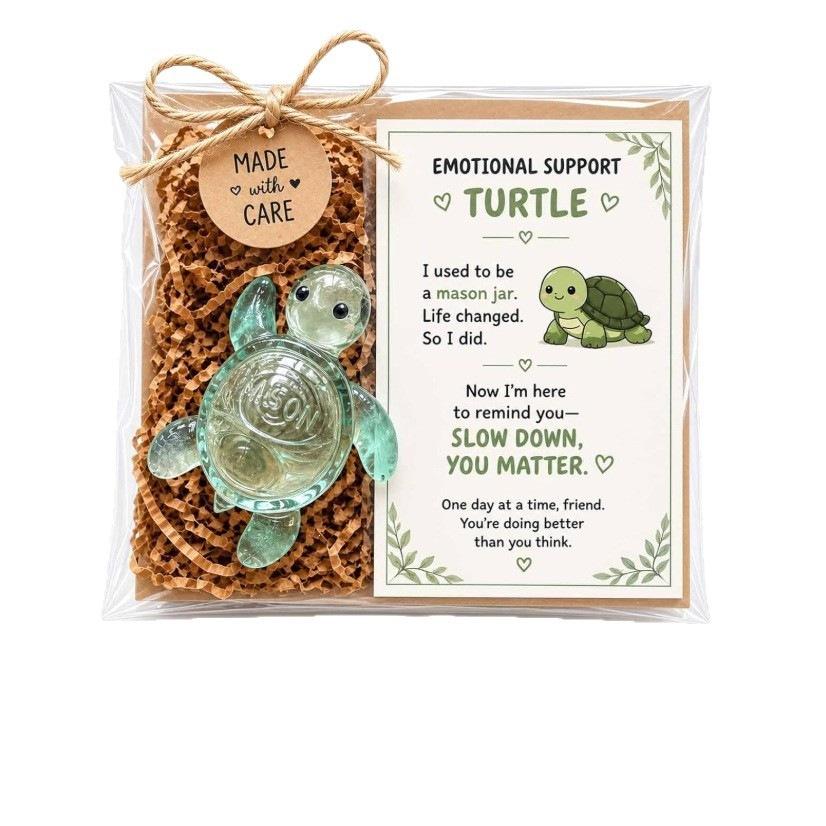 Glass Animal Gifts for Emotional Support Flat Acrylic Memorial Pocket Hug Keepsake, 11 Animal Styles for Comfort
