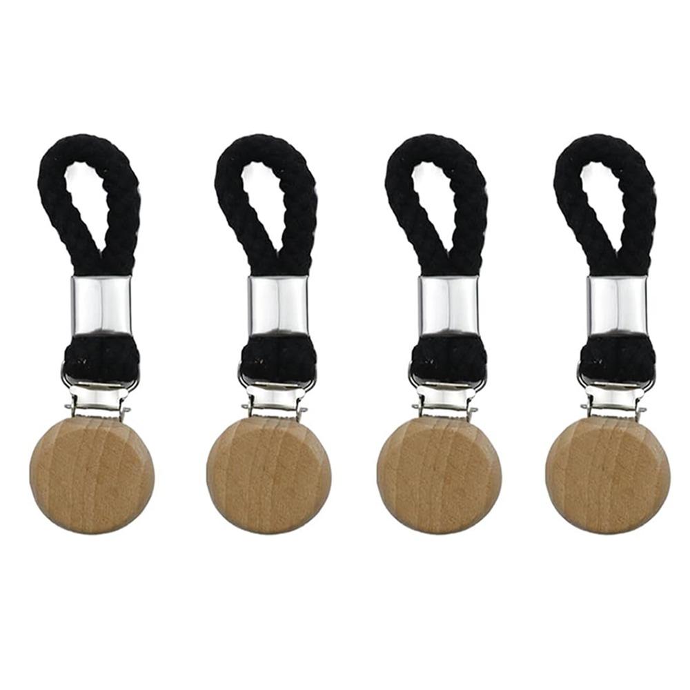 4Pcs Braided Small Woven Rope Clamps Wear-resistant Hand Towel Hanger Towel Hanging Clips  Laundry
