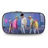 Kpop Themed Pencil Case Kids Teens Boys Girls Nylon Stationery Bag Cartoon Style School Organizer