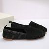 Большие размеры Lazy One Foot Stirrup Casual Shoes, квадратный носок, плоская подошва, ажурное переплетение, однотонные туфли