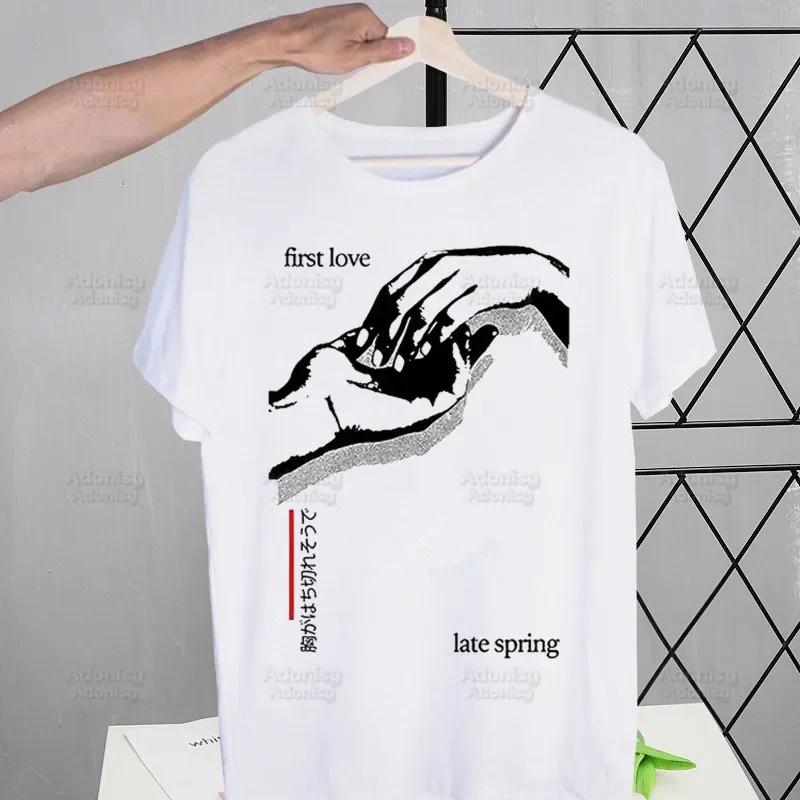 Mitski Singer Washing Machine Heart T-Shirt Men Unisex Anime Design Men Tee Shirt Homme Summer Tops Short Sleeve Vintage Style