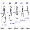 SHADDOCK Fishing Swivel Swivels with Rolling Swivels with Fishing Set of 5 Sizes Snaps, Snaps, Snaps, Connectors, 210,