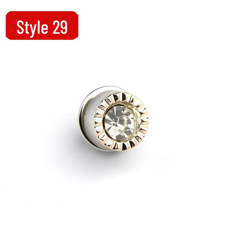 Anti-Exposure, Concealed, Removable and Sew-Free Pearl Shirt Brooch Buttons