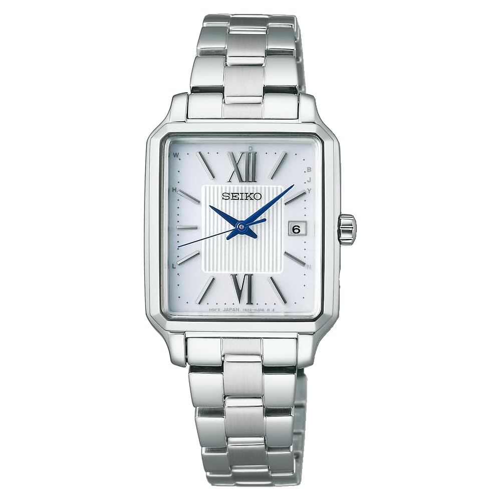 Женские часы Seiko Selection S Series с солнечной и радиосинхронизацией, квадратные, с датой SWFH137