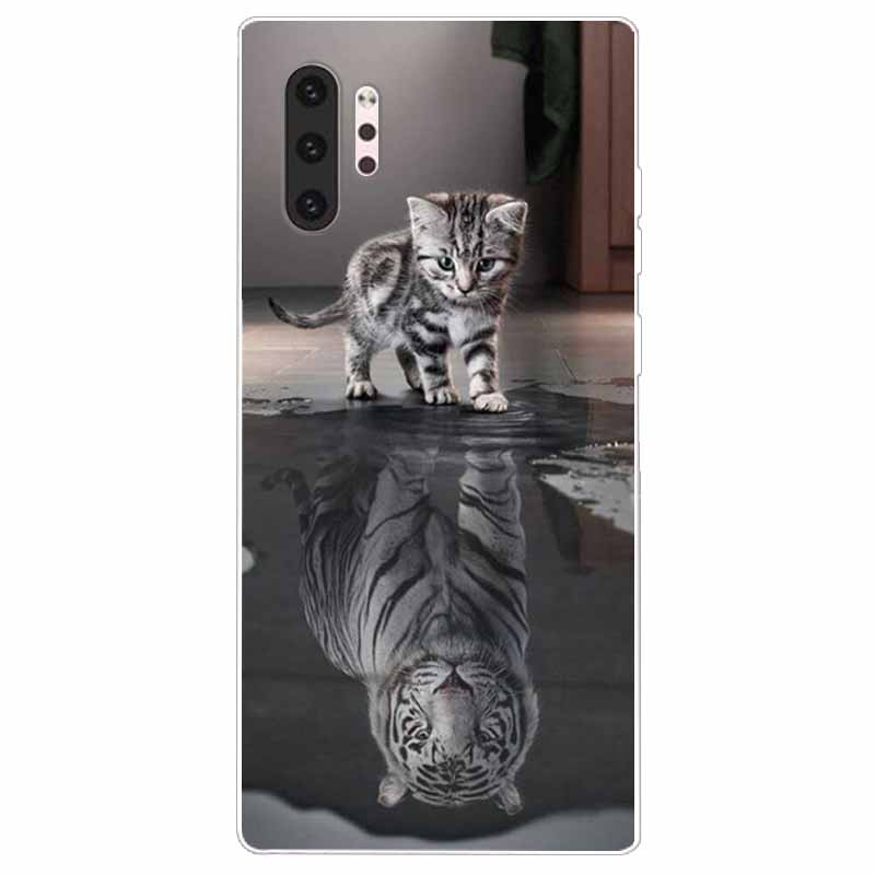 Phone Case For Samsung Note 10 Pro Plus Cover Note10 Silicone Soft Painted Wolf Coque for Samsung Galaxy Note 10 Lite TPU Bumper