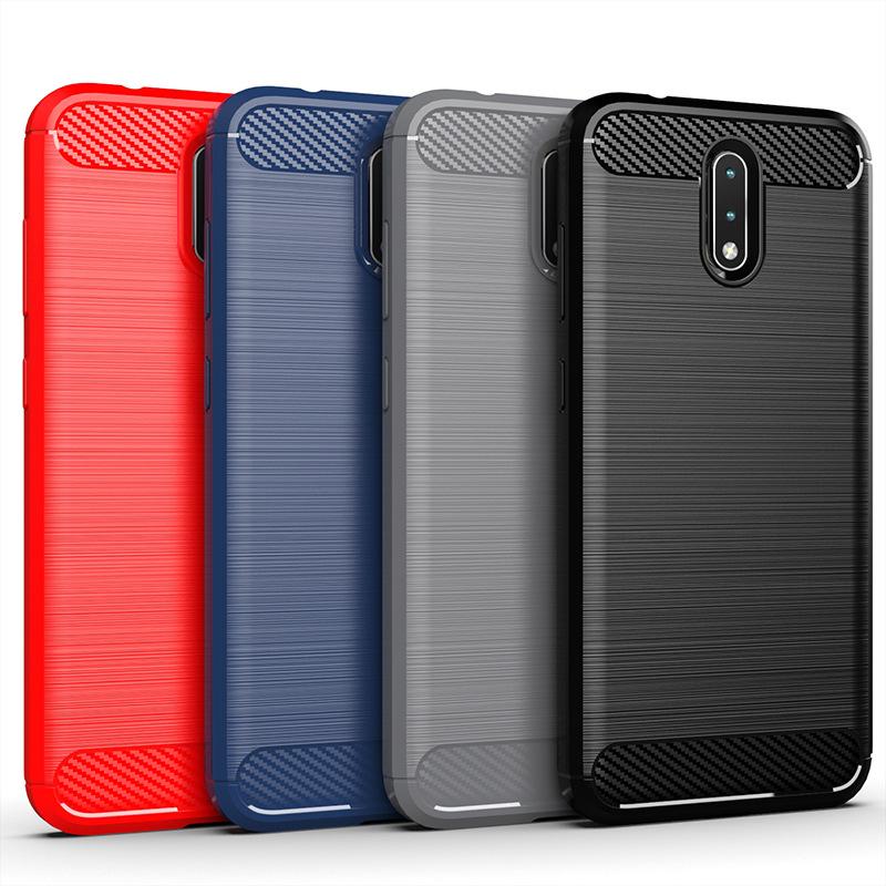 Подходит для чехла мобильного телефона Nokia 1.1, защитного чехла Nokia 1.1, противоударного чехла из матового ТПУ с эффектом карбона