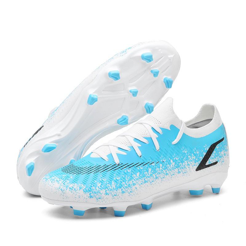 Mens Womens Youth Football Cleats AG Studs Natural Artificial Grass Outdoor Soccer Shoes Breathable Mesh Lining