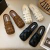 Fashion Summer Closed Toe Roman Slippers Women Woven Slippers Flat Outdoor Beach Female Sandals Trend Slides Mules Shoes Woman 2024