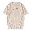 Живи свободно Чарли Кирк Свобода Футболка Хлопок Свободные Повседневные Мужские Футболки Мода Унисекс Уличная одежда Графический принт Буквы Футболки