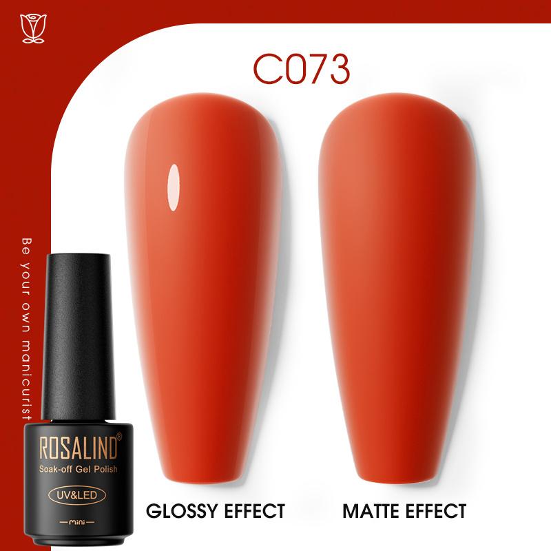 ROSALIND Красочный гель-лак для ногтей, блестящий гибридный лак, полуперманентный лак для ногтей, матовый верхний базовый слой, гель-лак для ногтей