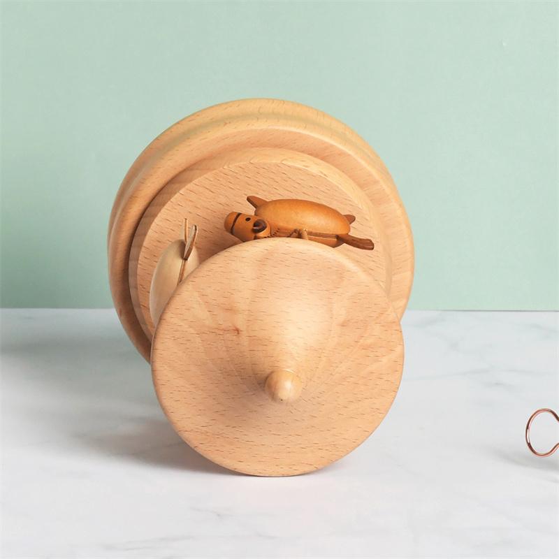 Деревянная карусель, музыкальная шкатулка, украшения, вращающаяся, заводная, музыкальная шкатулка, сделай сам, подарок на день рождения, Рождество, детские игрушки