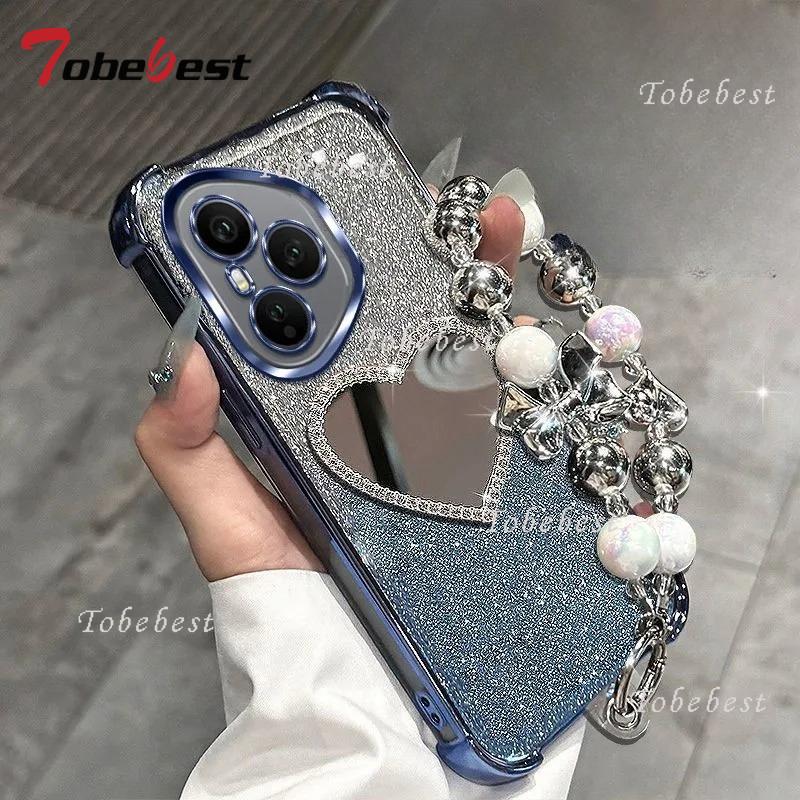 Браслет из бусин 'Любовь', чехол с покрытием для Huawei Honor 400 300 Ultra 200 100 90 Lite 80 70 60 Pro, блестящая противоударная крышка