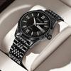 UTHAI Men's Watch High End Calendar Luminous Steel Wristband Fashion Trend Classic Business Quartz Watch Clock Gift