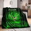 Custom 1pc Jagermeister Deer Cross Blanket, Soft And Comfortable Blanket, Casual Warm, Camping Travel Blanket, Birthday Gift Q91315
