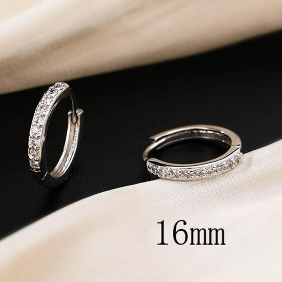 «Элегантные золотые серьги-кольца с бриллиантами и серебром 925 пробы»